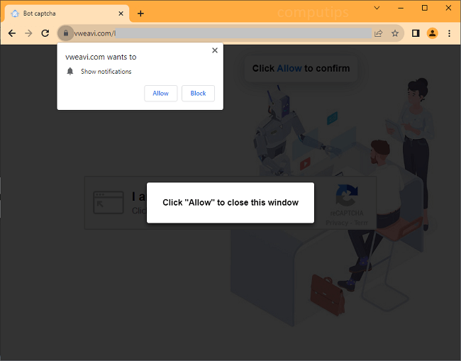 Delete vweavi.com virus notifications