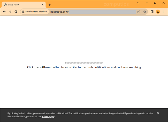 Delete hokarsoud.com virus notifications