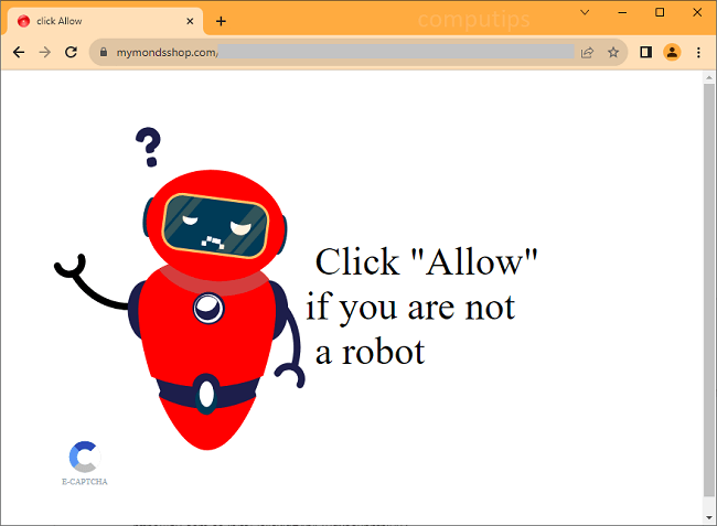 Delete my monds shop.com virus notifications