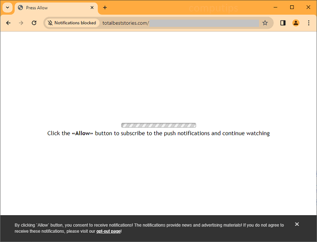 Delete a.totalbeststories.com, b.totalbeststories.com virus notifications
